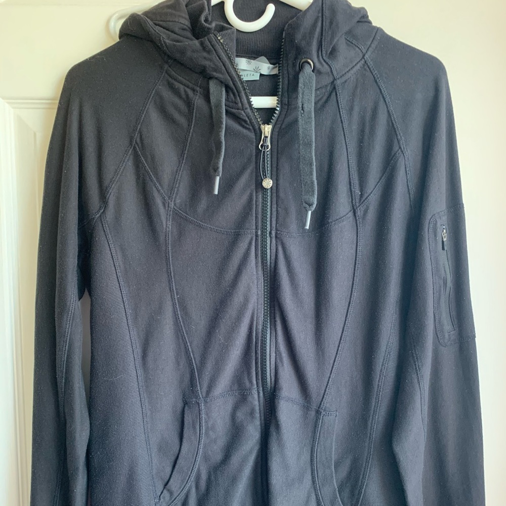 Athleta Black Medium Zip Hoodie
